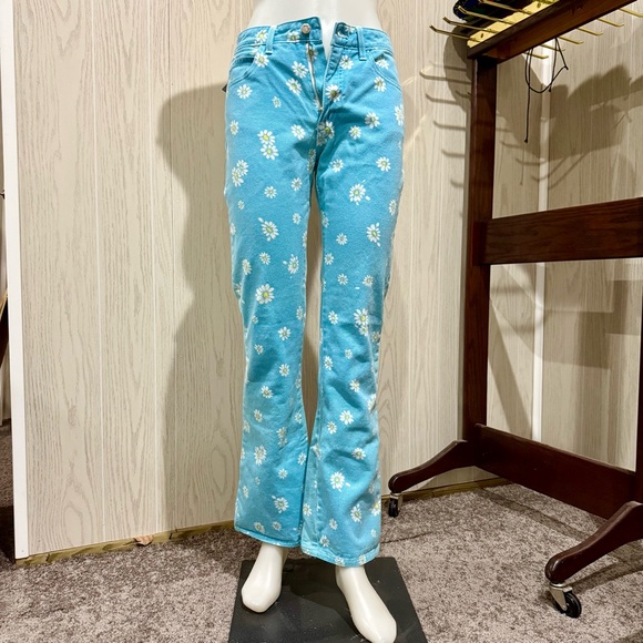 Vtg. Paris Blues Women's Size 7 Low Rise Flare Daisy Jeans Y2K  Made in USA - Picture 14 of 14